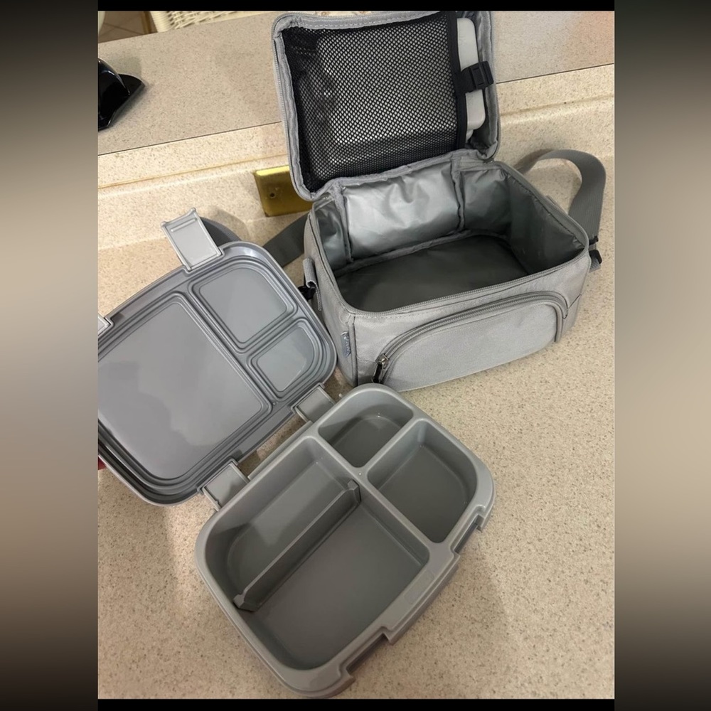 Bentgo Deluxe Lunch Bag/Tote with matching Bento Box - Gray